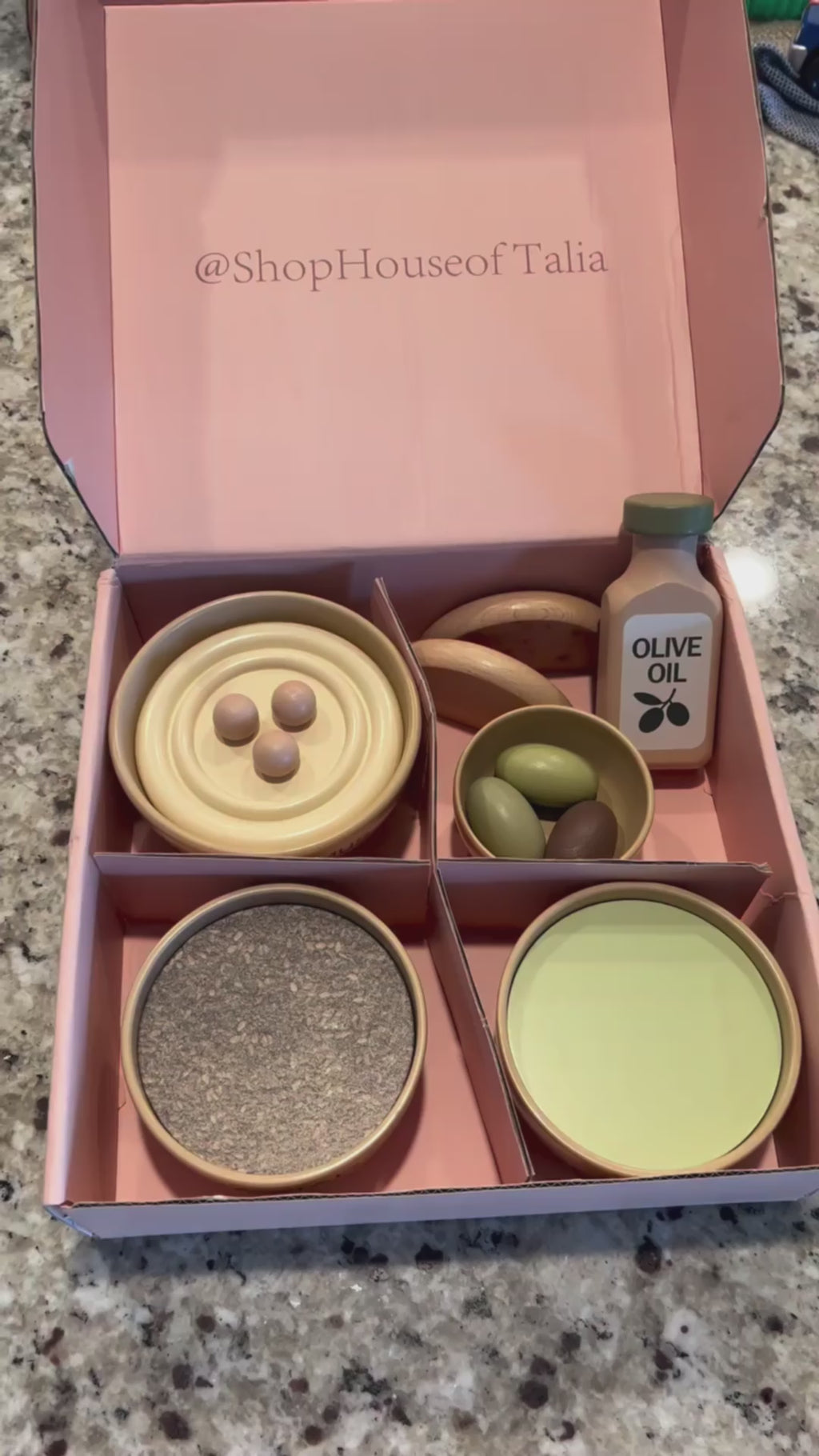 Middle Eastern Mezze Set - Hummus Pretend Play Toy for kids